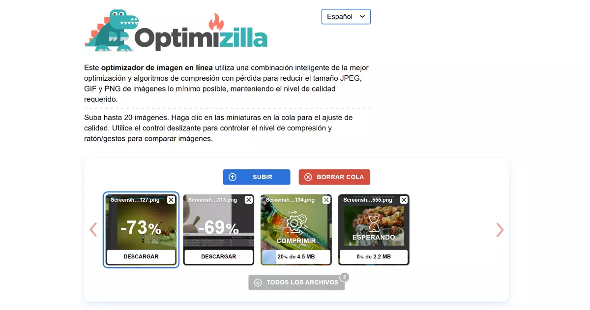 Optimizilla: la herramienta definitiva de optimización de imágenes