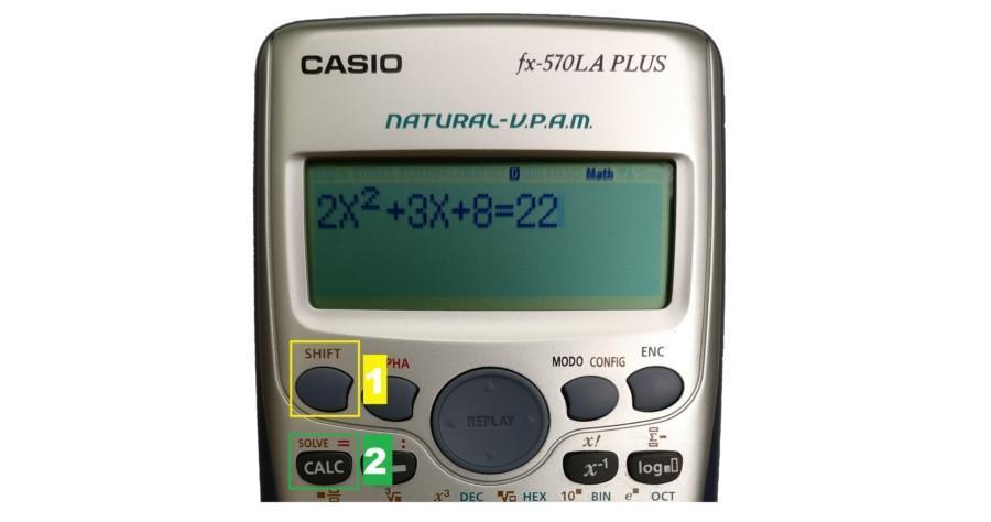 Cómo resolver ecuaciones lineales y cuadráticas en la Casio fx-570LA PLUS
